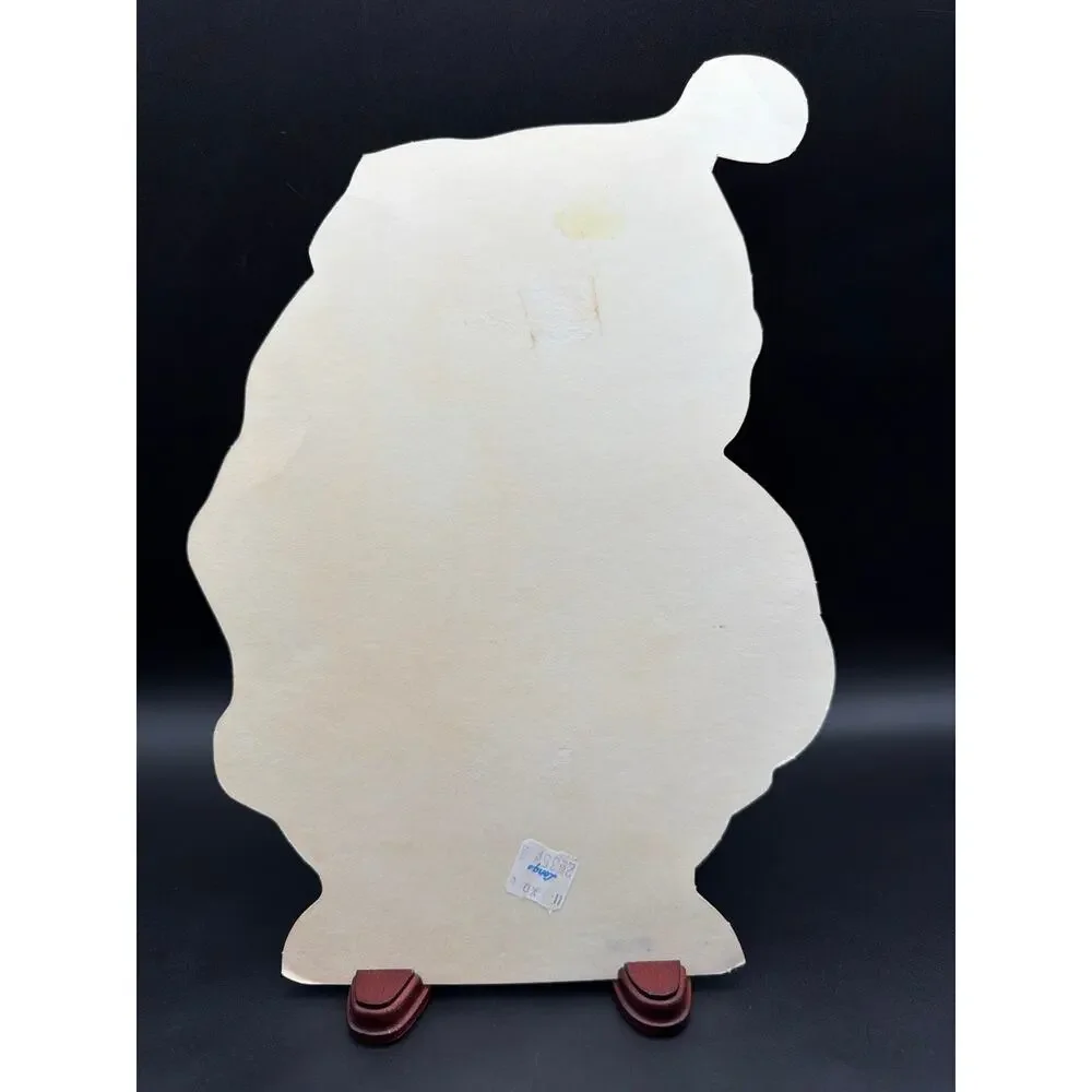 Teddy Huggles Halloween Bear Pumpkin Die Cut Decoration 16” Vintage double sided